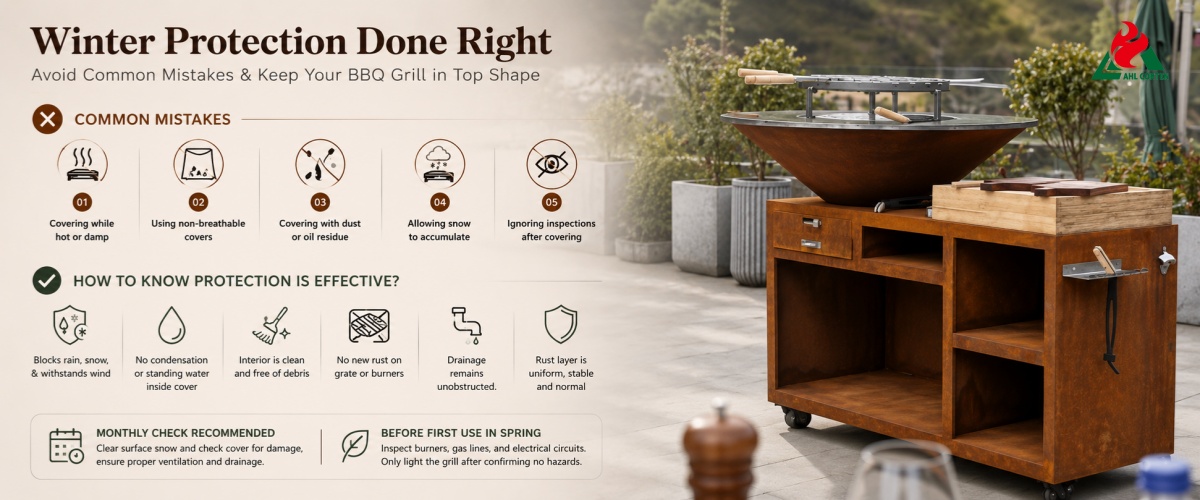 Rusted Steel BBQ Grill Wholesale Price